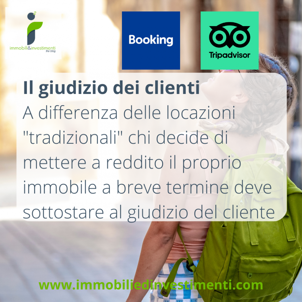 Affitti a breve termine sottoposti al giudizio della clientela