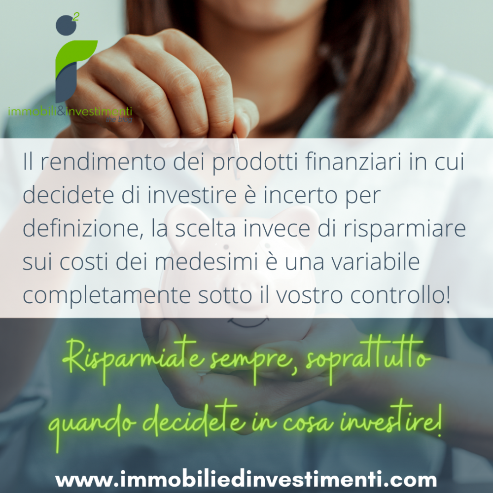 Per meglio comprendere quanto pesino le commissioni, rapportatele al guadagno e non al capitale