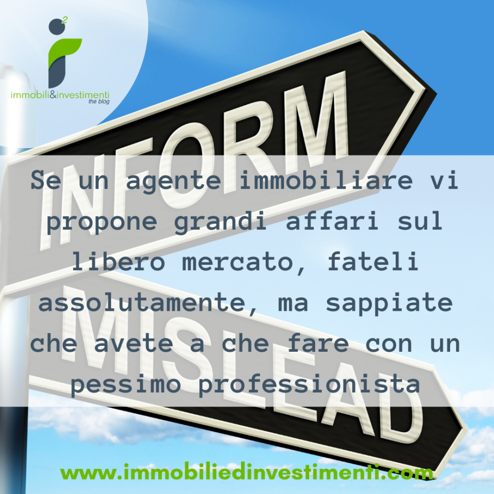 Un agente immobiliare che vi propone